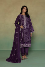 Load image into Gallery viewer, S - EMBROIDERED KARANDI PURPLE 3PC