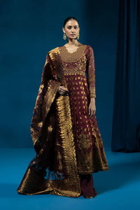 S - EMBROIDERED JACQUARD MAROON