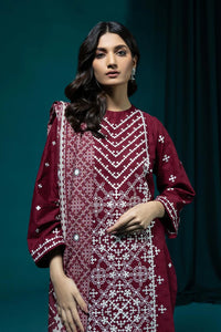 S - EMBROIDERED JACQUARD MAROON