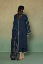 Load image into Gallery viewer, S - EMBROIDERED KHADDAR BLUE 3PC