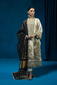 S - EMBROIDERED KARANDI IVORY