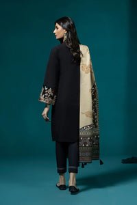 S - EMBROIDERED KHADDAR BLACK