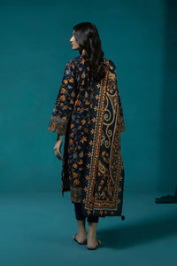 S - EMBROIDERED KHADDAR BLUE