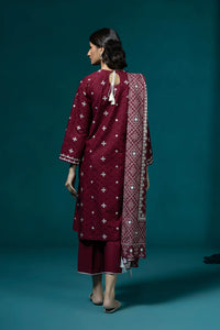 S - EMBROIDERED JACQUARD MAROON