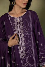 Load image into Gallery viewer, S - EMBROIDERED KARANDI PURPLE 3PC