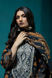 S - EMBROIDERED KHADDAR BLUE