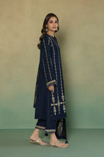 Load image into Gallery viewer, S - EMBROIDERED KHADDAR BLUE 3PC